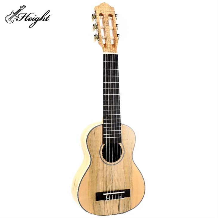 GL01-SM 28'' Guitalele Spalted Maple Wood ABS 5 Lines